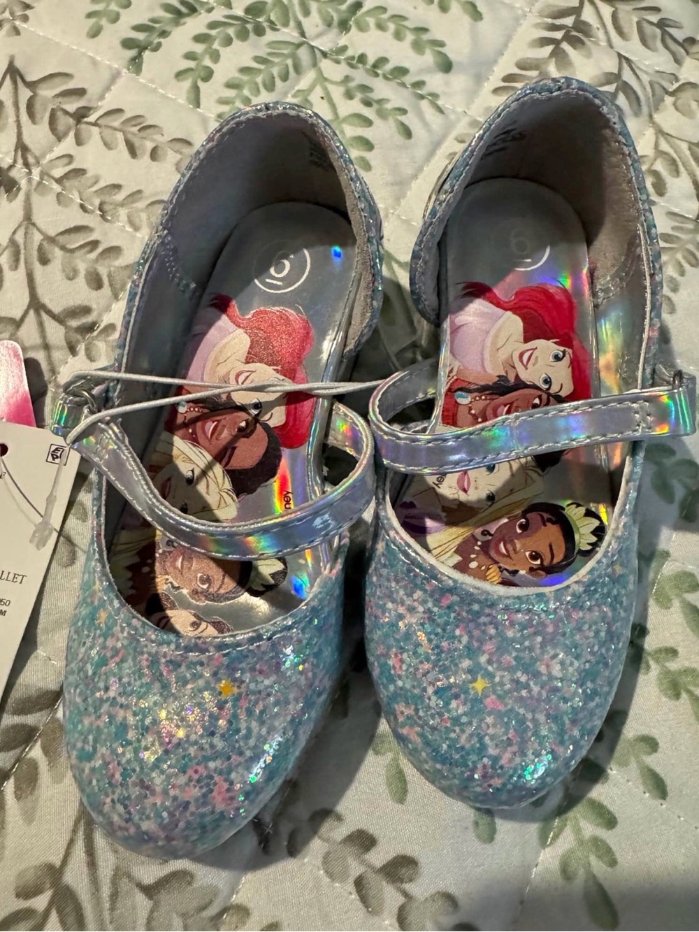 Disney Sparkly Light Blue Glitter Princess Dress Shoes